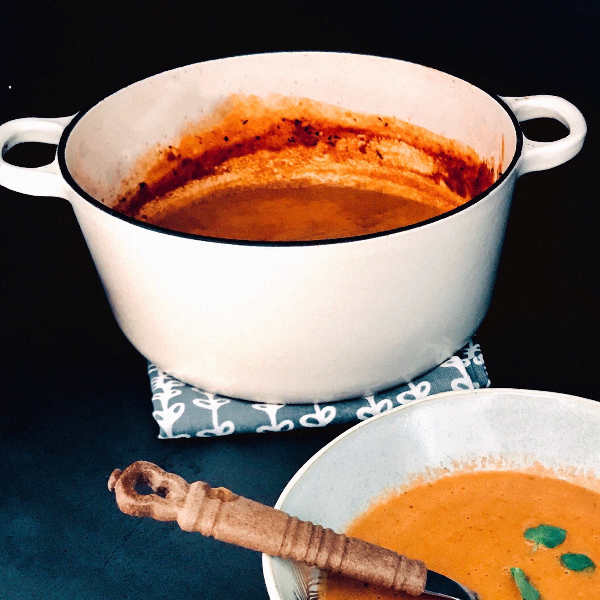 Tahini, tomato soup Once upon a kitchen table